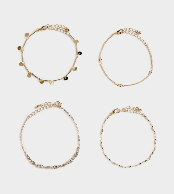 Pack of 4 Chain-Link Bracelets