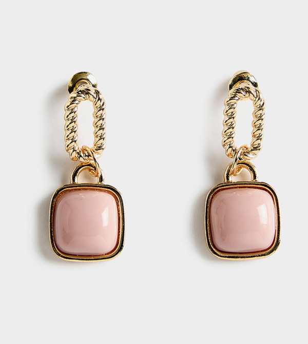 Stone Embellished Drop Earrings
