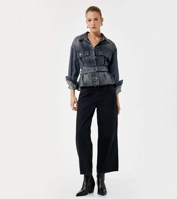 Washed Straight Fit Jeans