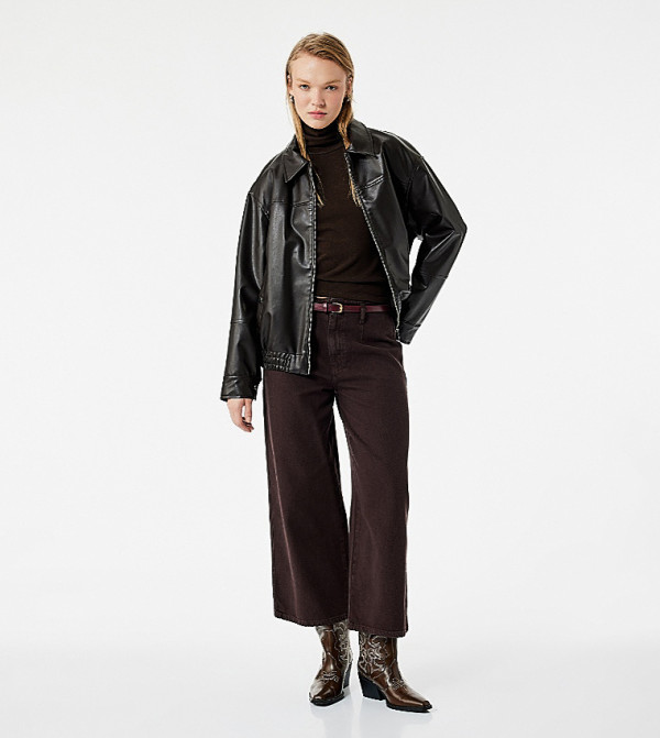 Washed Wide Leg Jeans