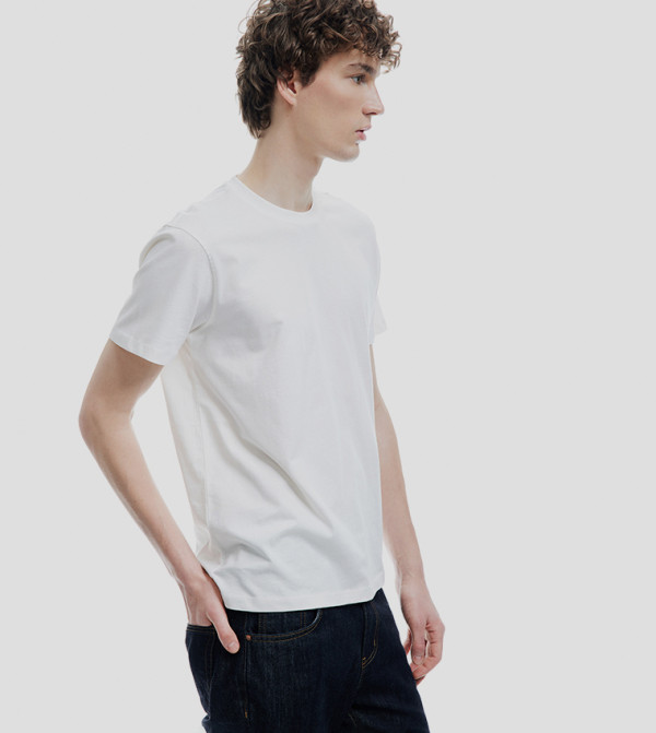 Solid Crew Neck T-Shirt
