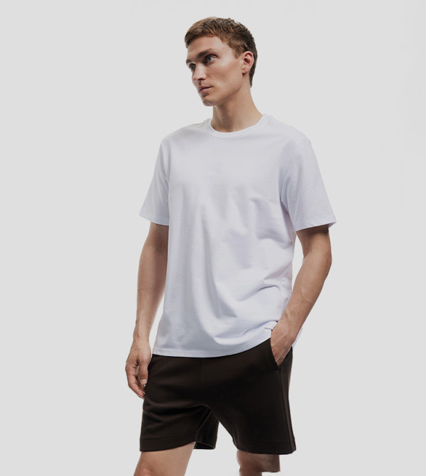 Solid Crew Neck T-Shirt