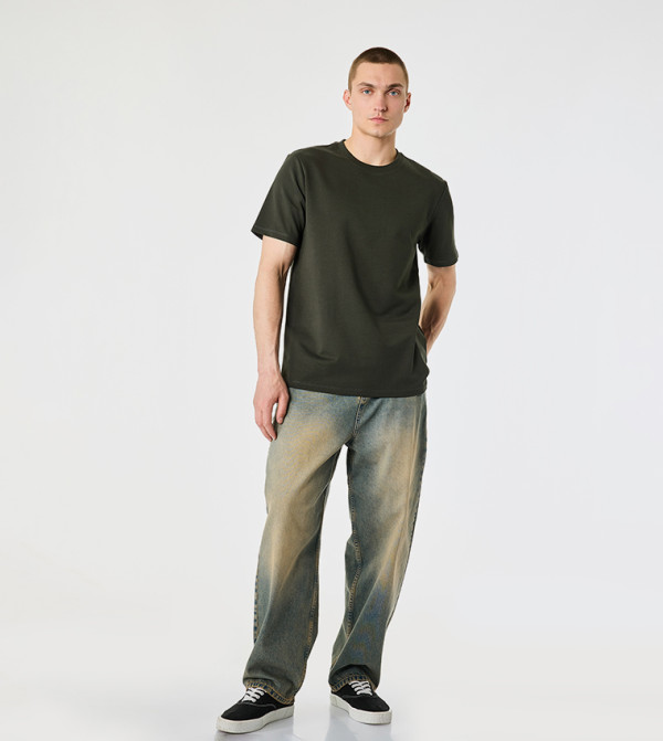 Solid Crew Neck T-Shirt