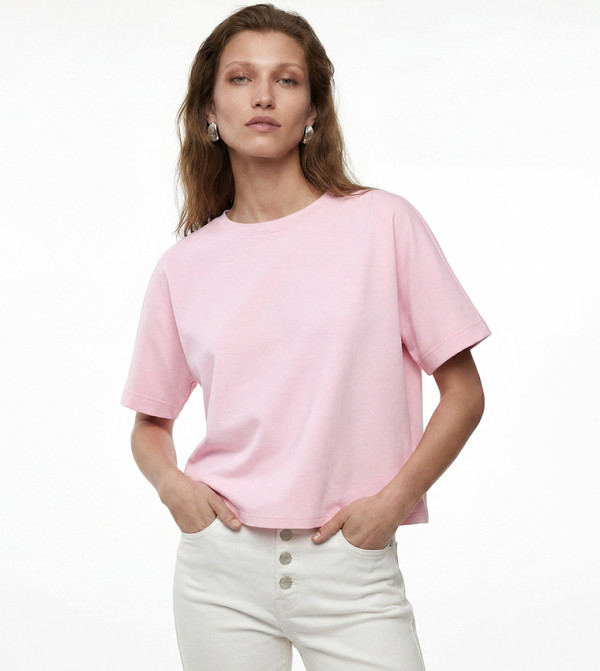 Solid Crew Neck T-Shirt