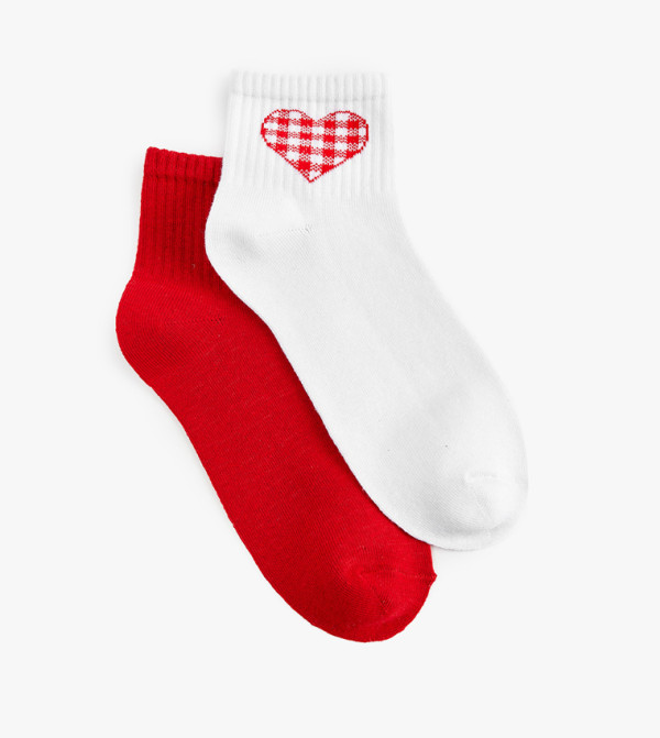 2-Pack Graphic Ankle Length Socks