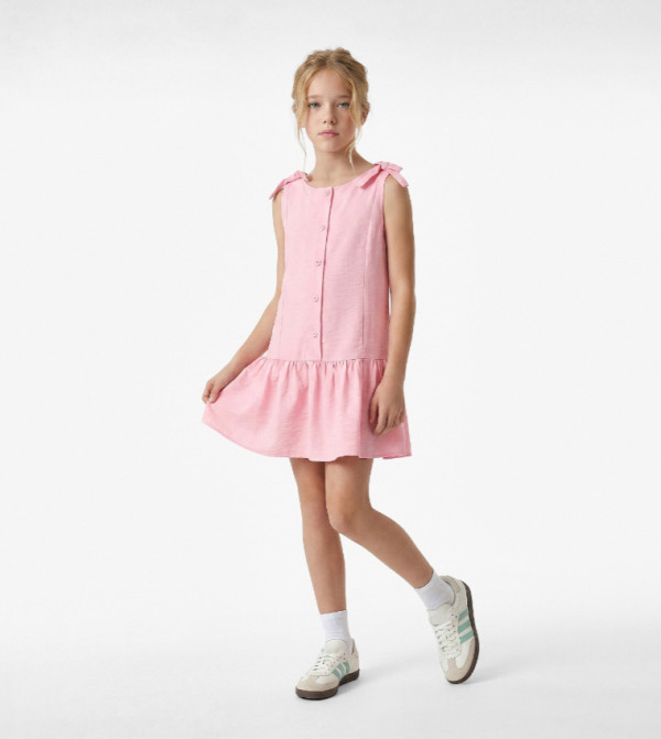 Bow Detail Sleeveless Mini Dress