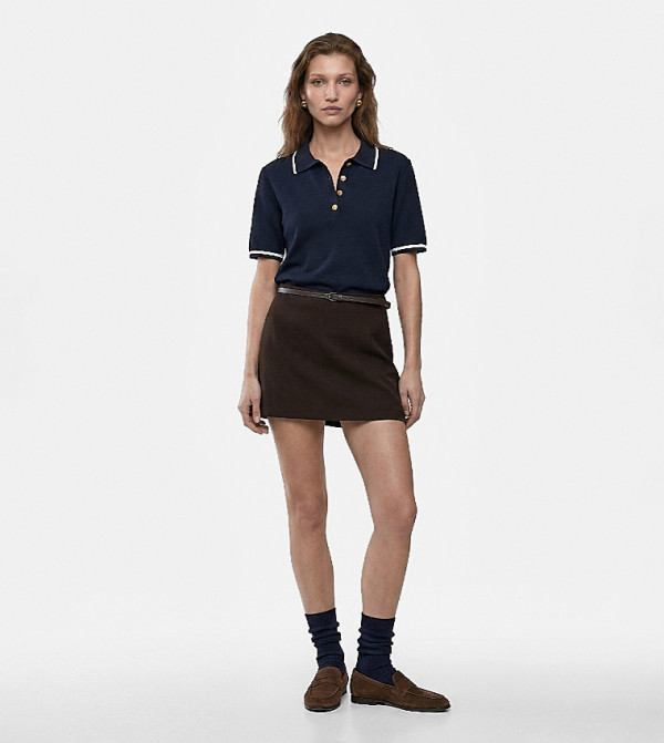 Striped Short Sleeves Polo T-Shirt