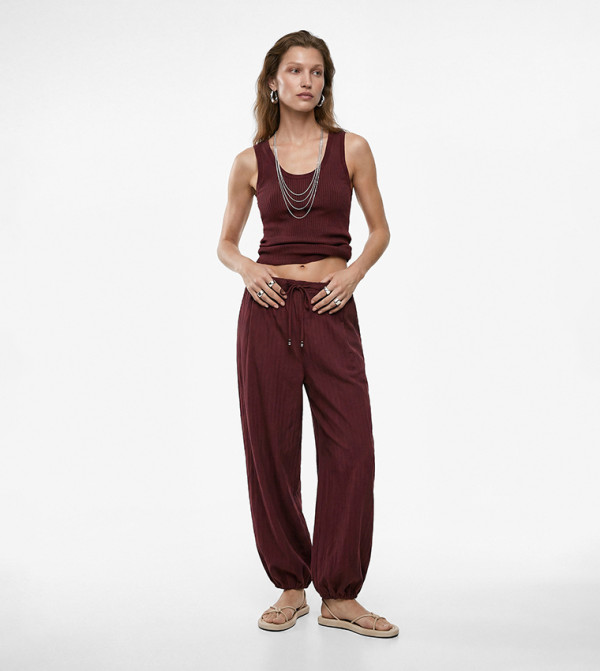 Striped Loose Fit Harem Pants