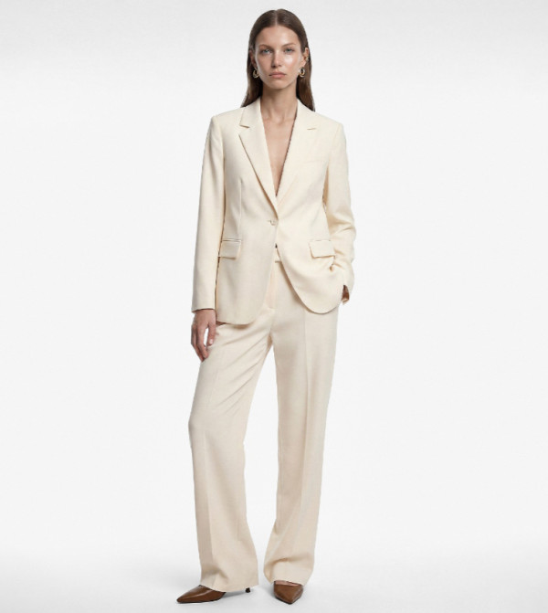 Solid Wide Leg Trousers