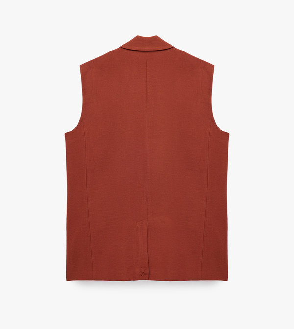 Solid Double Breasted Waistcoat