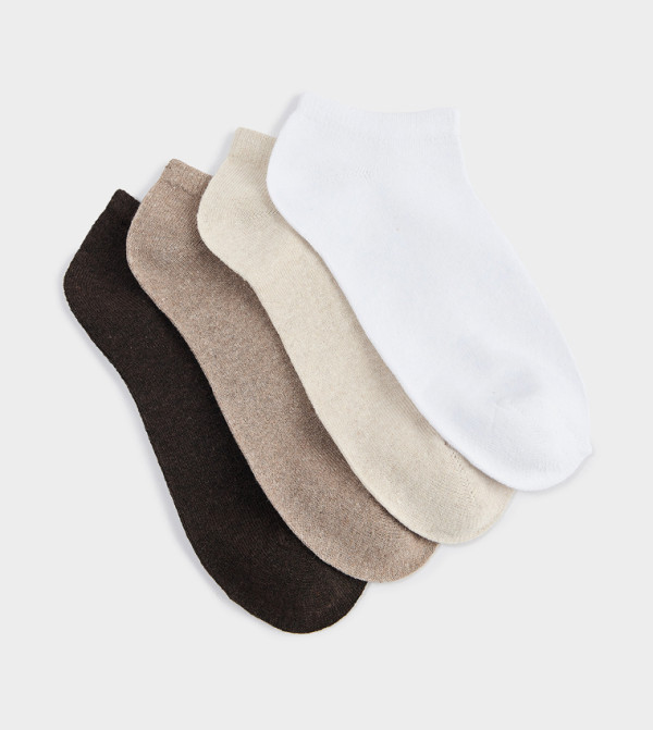 Pack of 4 Solid Ankle Length Socks