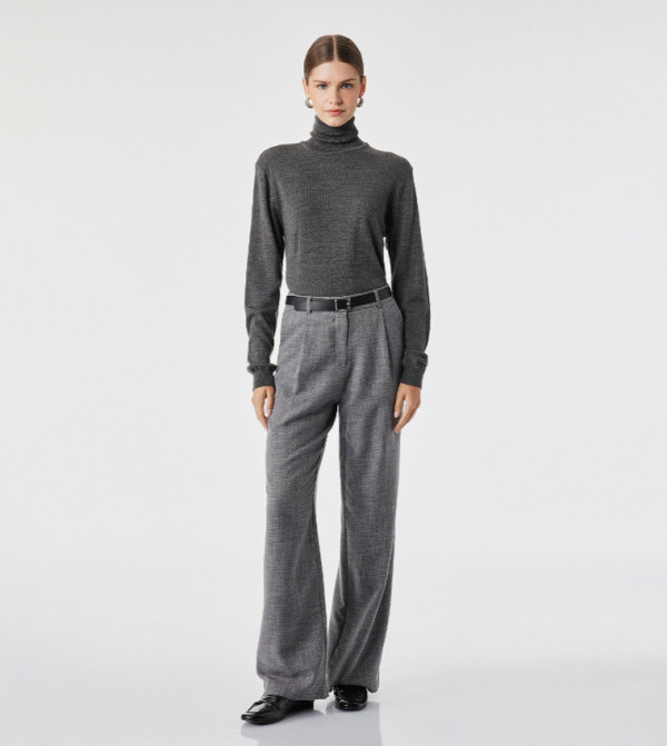 Solid Loose Fit Trousers