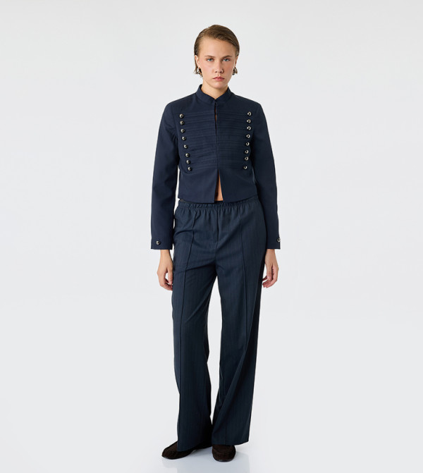 Striped Wide Leg Trousers
