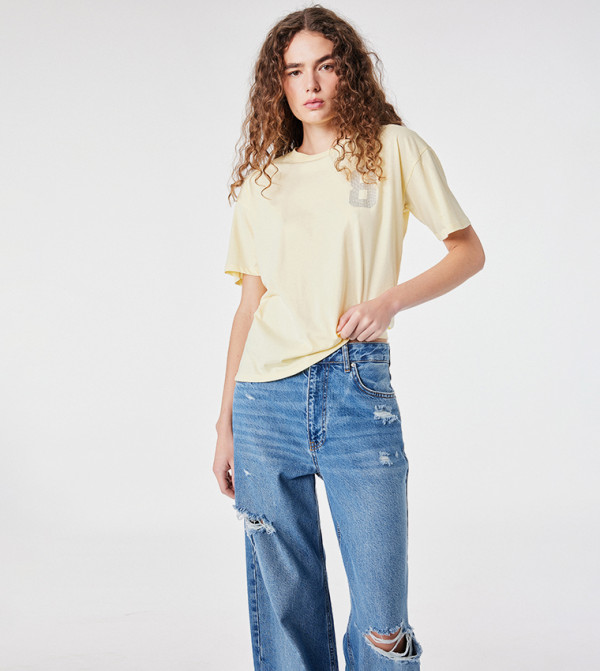 Graphic Crew Neck Oversized T-Shirt