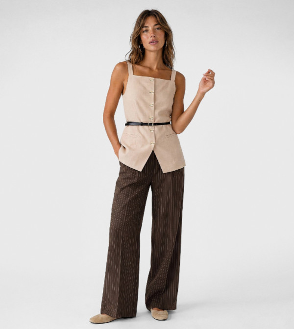 Solid Square Neck Strappy Vest Top