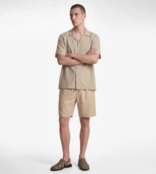 Drawstring Waist Casual Shorts