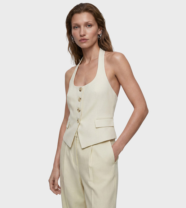 Solid Halterneck Waistcoat