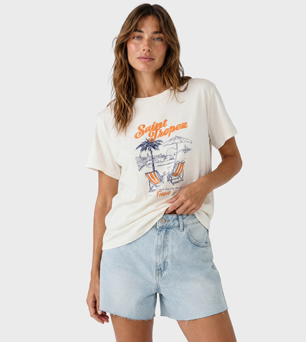 Graphic Print Crew Neck T-Shirt