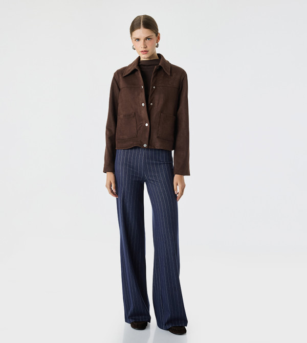 Striped Wide Leg Trousers