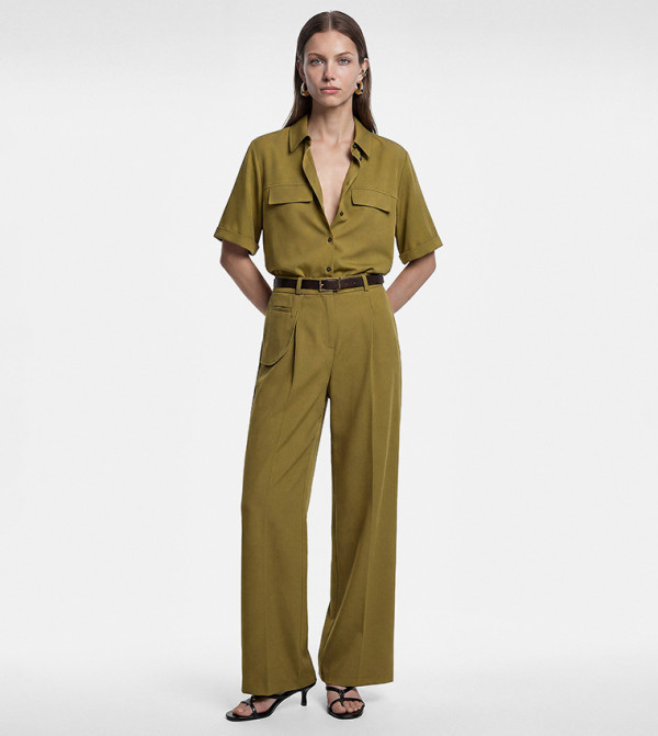 Solid Short Sleeves Shirt