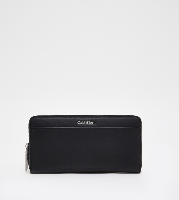 Logo Detail Zip Around Wallet