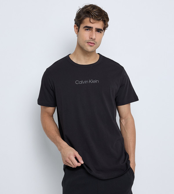 Graphic Crew Neck Short Sleeve Sleep Top