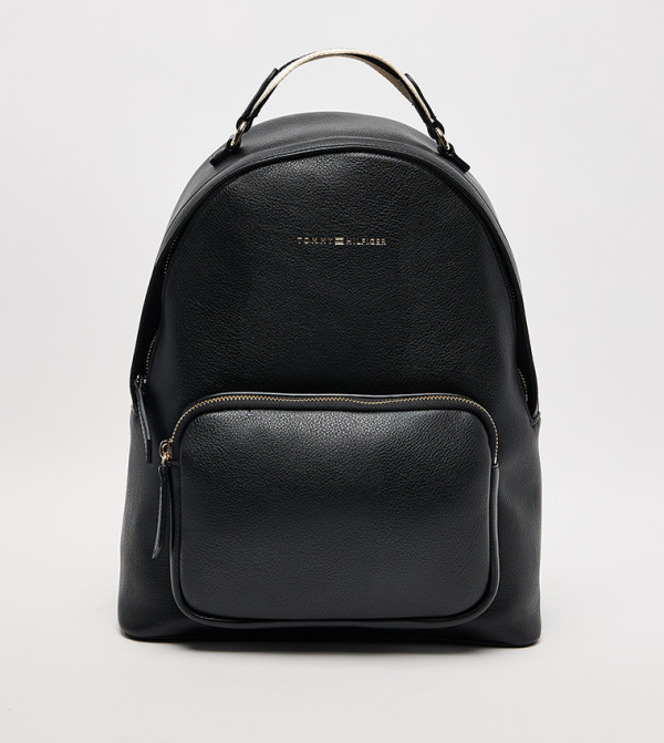 Textured Front-Pocket Backpack