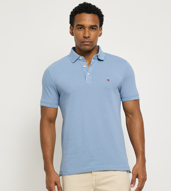 Flag Detail Short Sleeves Polo T-Shirt