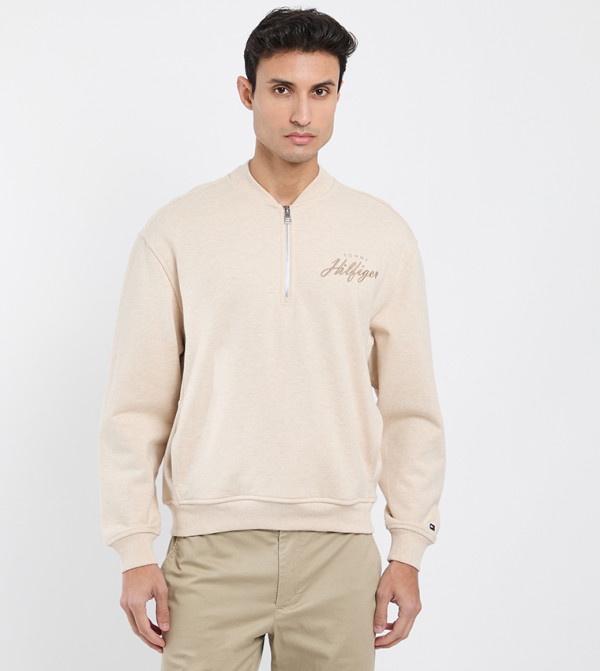 Logo Embroidered Long Sleeves Sweatshirt