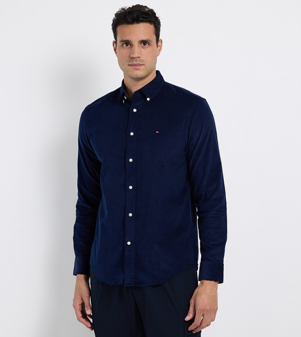 Logo Detail Long Sleeves Casual Shirt