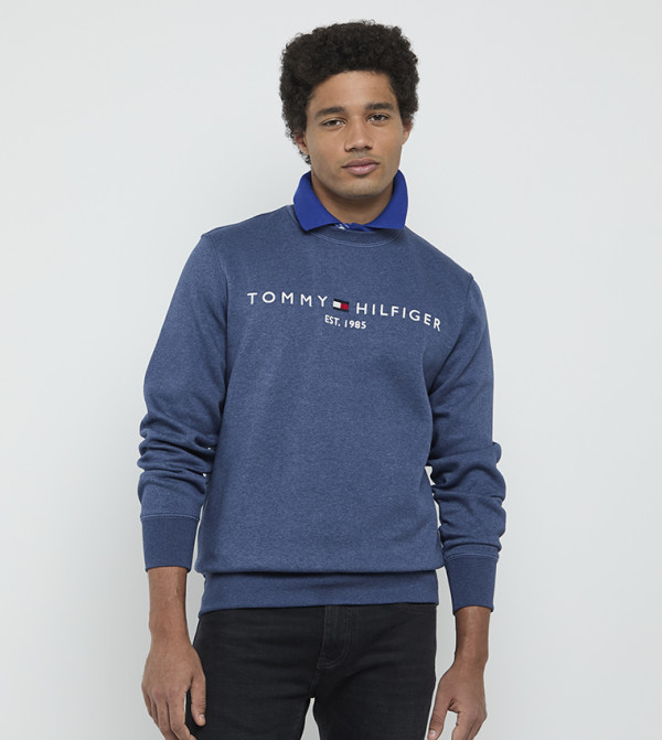 Logo Embroidered Long Sleeves Sweatshirt