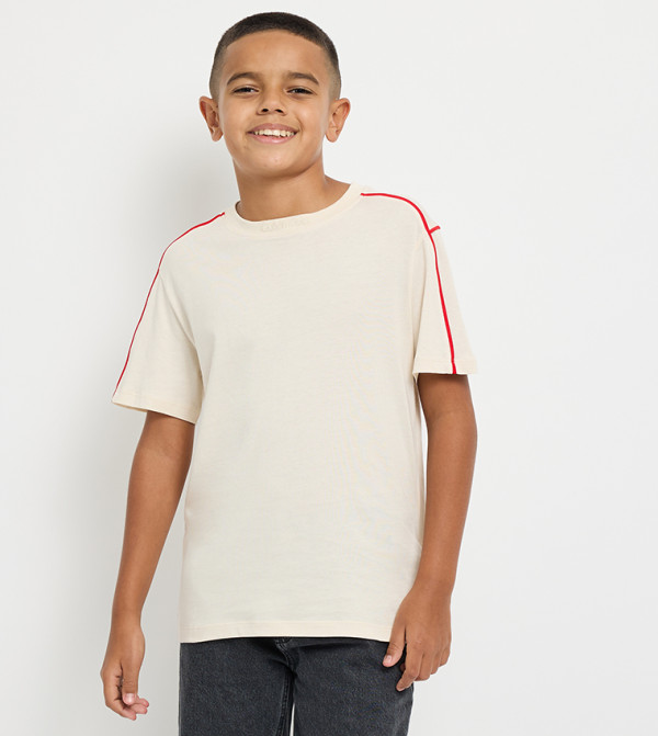 Logo Embroidered Crew Neck T-Shirt