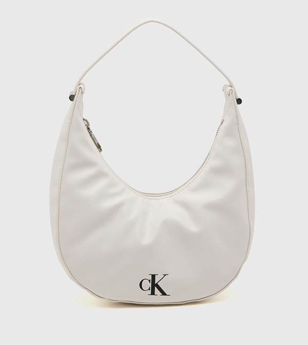 Monogram Buckle Crescent Shoulder Bag