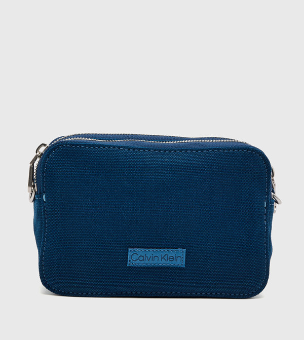 Logo Webbing Strap Canvas Crossbody Bag