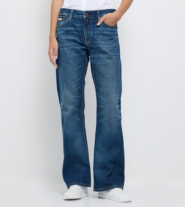 Faded High Waist Bootcut Jeans