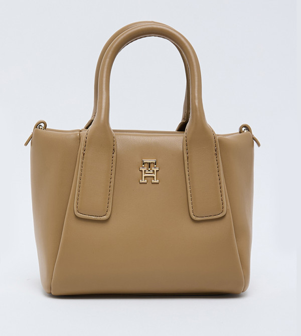 Monogram Zip Closure Mini Tote Bag
