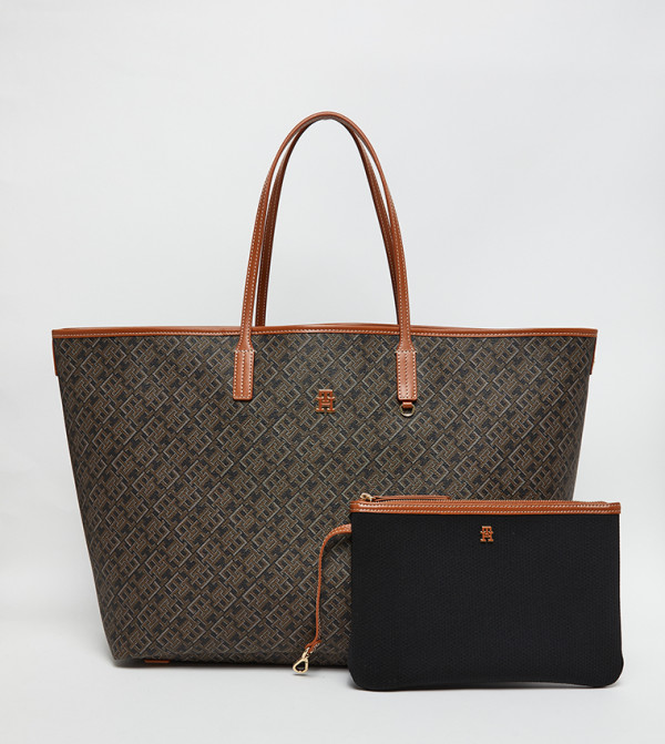 Monogram Patterned Tote Bag Set