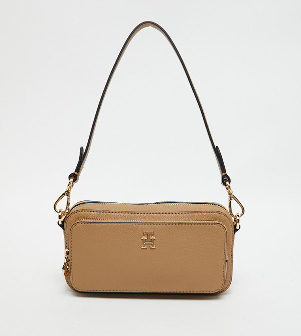Logo Detail Zippered Camera Bag