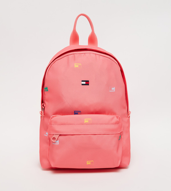 Printed Zippered Backpack