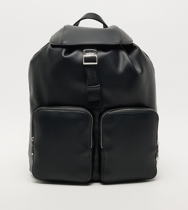 Drawstring Closure Flap Backpack