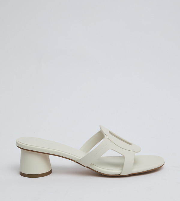 LANDO Solid Open Toe Heeled Sandals