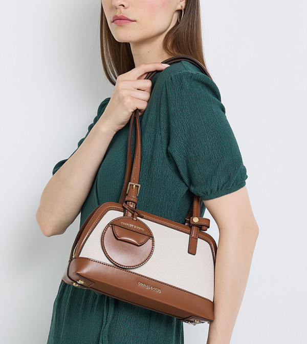 ENOLA Color Block Canvas Shoulder Bag