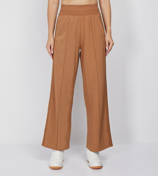 Elastic Waist Wide Leg Pants