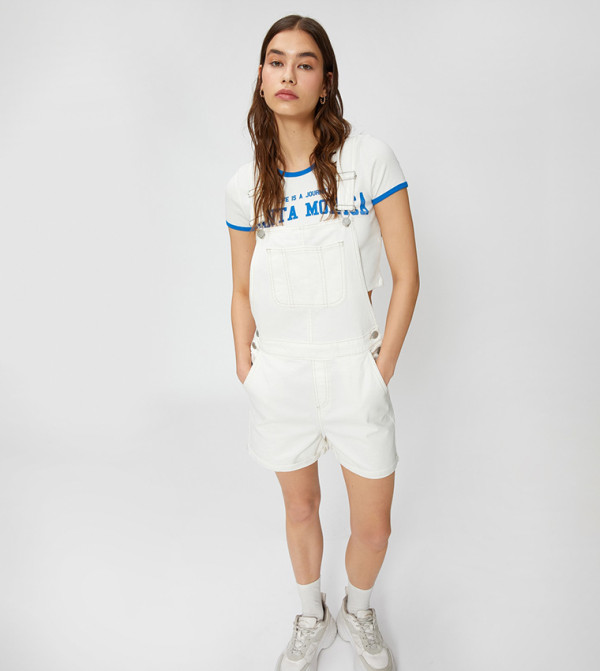 Denim Overall Shorts