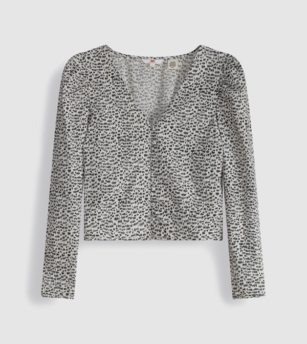Printed V-Neck T-Shirt