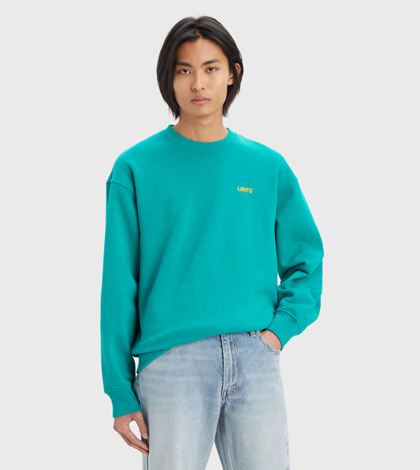 Logo Embroidered Crew Neck Sweatshirt