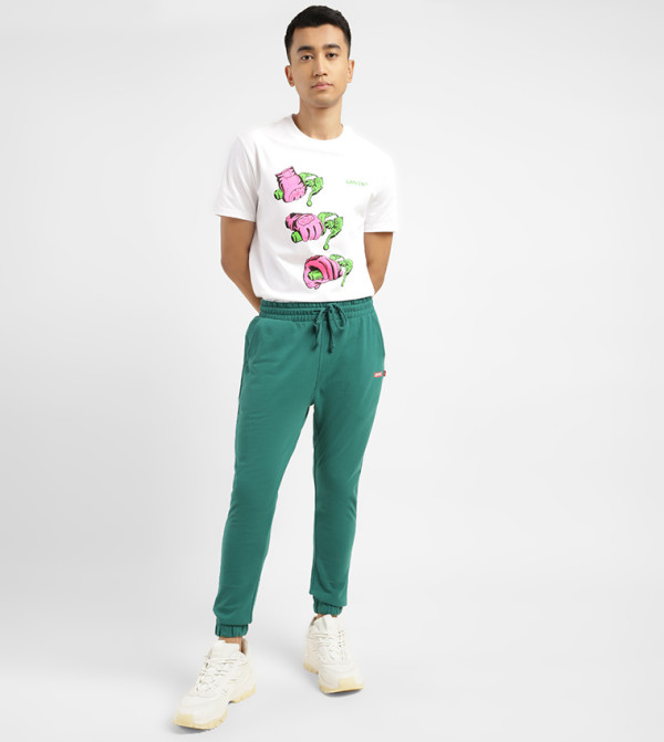 Logo Detail Drawstring Waist Joggers