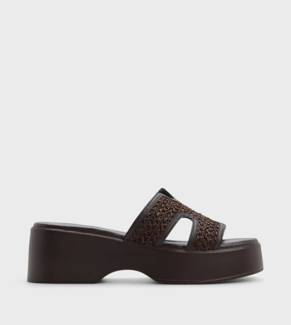 ABILENE Textured Open Toe Platform Sandals