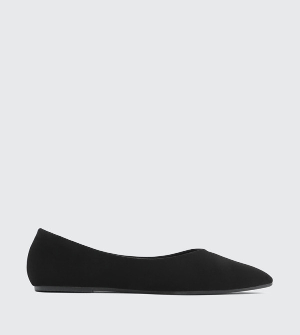 Solid Pointed Toe Ballerinas
