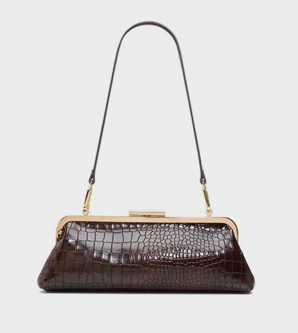 BETHCAR Croc Textured Shoulder Bag